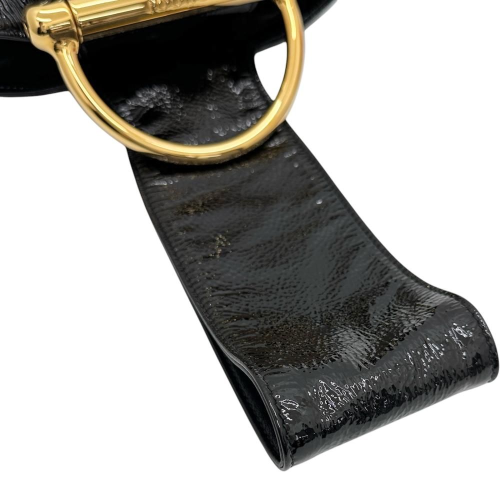 GUCCI/グッチ】850100 クラッチバッグ パテントレザー ブラック
