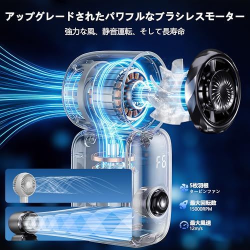Alichome【超小型・指先サイズ】ハンディファン 強力 ミニ 携帯扇風機 小型ハンディファン 手持ち 扇風機 コンパクト ミニファン Type-C充電 持ち運び便利 ポータブル扇風機 暑さ対策(黒) Alichome【超小型・指先サイズ】ハンディファン 強力 ミニ 携帯扇風機 小型ハンディファン 手持ち 扇風機 コンパクト ミニファン Type-C充電 持ち運び便利 ポータブル扇風機 暑さ対策(黒)