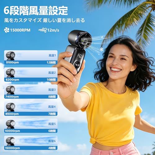 Alichome【超小型・指先サイズ】ハンディファン 強力 ミニ 携帯扇風機 小型ハンディファン 手持ち 扇風機 コンパクト ミニファン Type-C充電 持ち運び便利 ポータブル扇風機 暑さ対策(黒) Alichome【超小型・指先サイズ】ハンディファン 強力 ミニ 携帯扇風機 小型ハンディファン 手持ち 扇風機 コンパクト ミニファン Type-C充電 持ち運び便利 ポータブル扇風機 暑さ対策(黒)