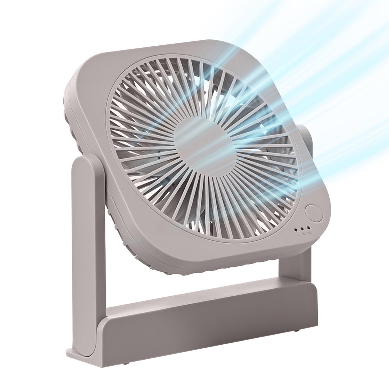 【2025年EC限定】トップランド 扇風機 卓上 デスクファン [どこでもFAN コンパクトタイプ] 360度角度調整 マグネット付 3WAY電源 対応可能 グレージュ YT-DF25GR