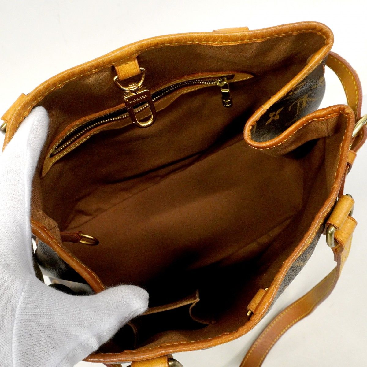 【6ec1894】ルイヴィトン トートバッグ モノグラム バティニョールヴェルティカル M51153 ブラウン【中古】レディース