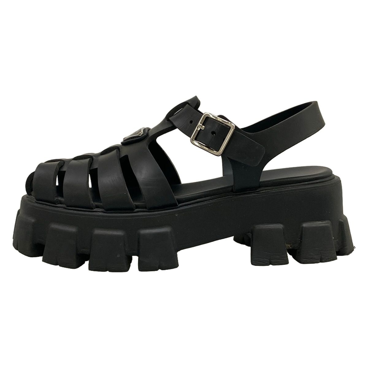 PRADA(プラダ) サンダル レディース モノリス フォームラバー サンダル 黒