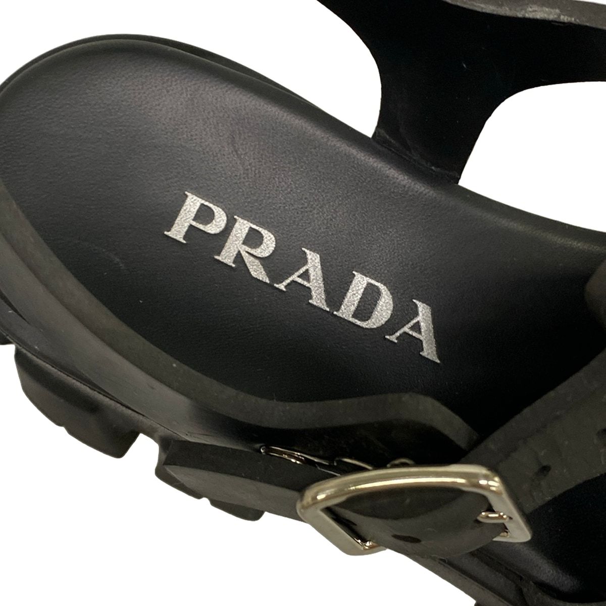 PRADA(プラダ) サンダル レディース モノリス フォームラバー サンダル 黒