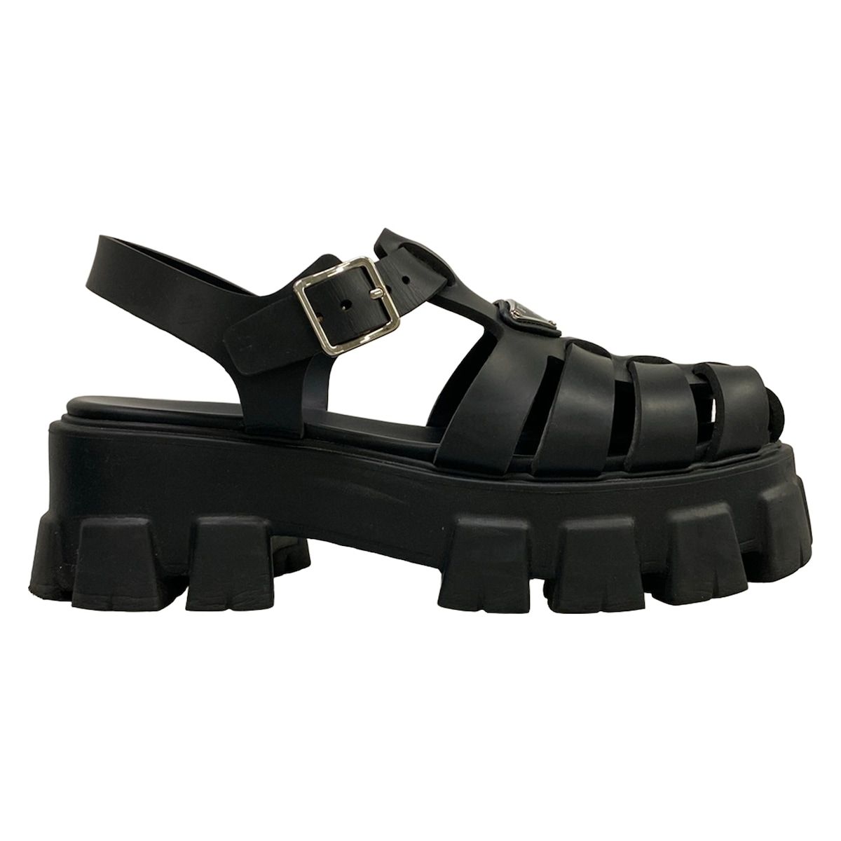 PRADA(プラダ) サンダル レディース モノリス フォームラバー サンダル 黒