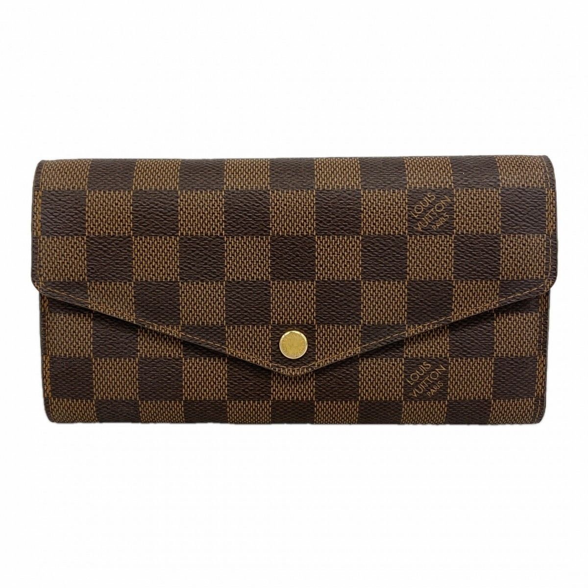【6ec1981】ルイヴィトン 長財布 ダミエ ポルトフォイユサラ N63209 エベヌ【中古】レディース