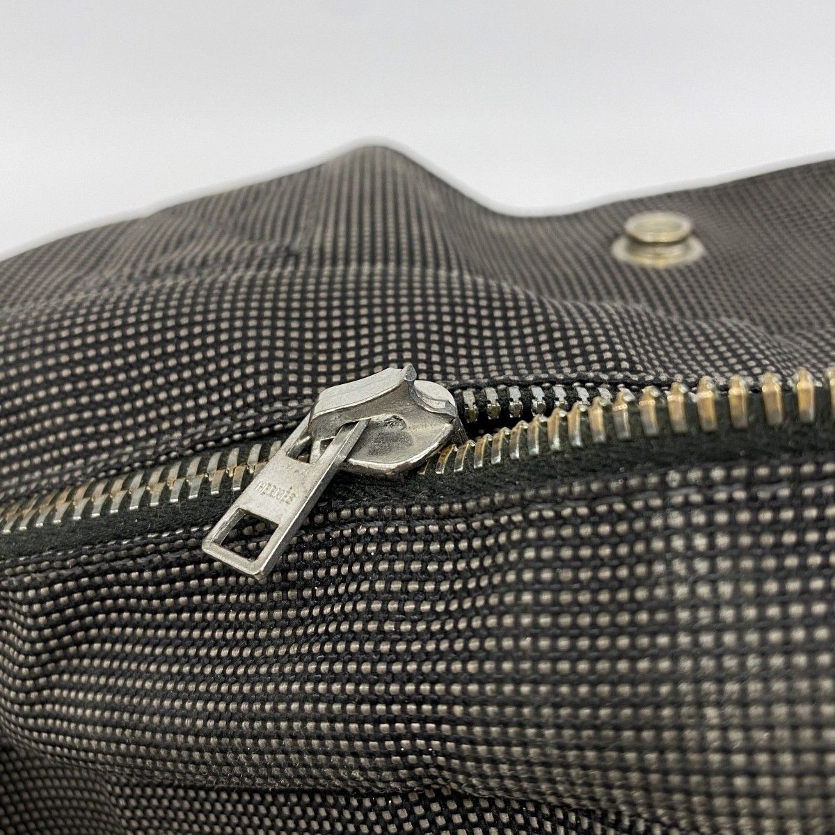 【6ec2031-k】エルメス トートバッグ エールラインMM キャンバス グレー シルバー金具【中古】メンズ レディース ユニセックス