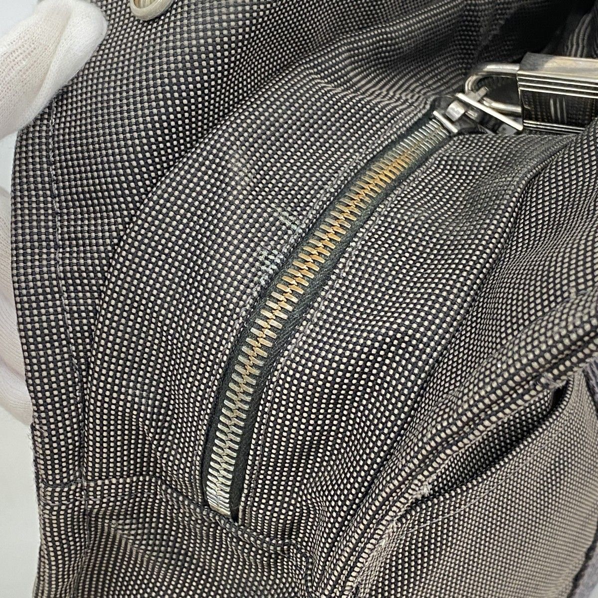 【6ec2031-k】エルメス トートバッグ エールラインMM キャンバス グレー シルバー金具【中古】メンズ レディース ユニセックス