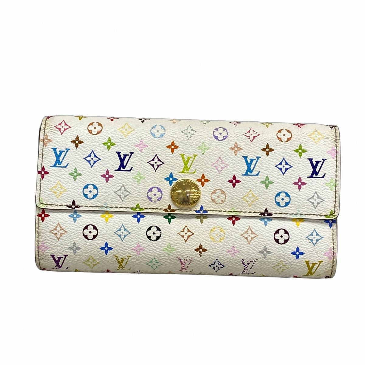 【6ec2035-k】ルイヴィトン 長財布 モノグラム・マルチカラー ポルトフォイユサラ M93742 レザン【中古】レディース