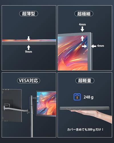 ☆新品☆EVICIV モバイルモニター 10.5インチ 小型 モバイルディスプレイ FHD 1280P 1500:1コントラスト 450Nits高輝度 100%sRGB IPS 光沢パネル 超軽量 ポータブルモニター 保護カバー付き 在宅勤務 b58d5f0b ☆新品☆EVICIV モバイルモニター 10.5インチ 小型 モバイルディスプレイ FHD 1280P 1500:1コントラスト 450Nits高輝度 100%sRGB IPS 光沢パネル 超軽量 ポータブルモニター 保護カバー付き 在宅勤務 b58d5f0b