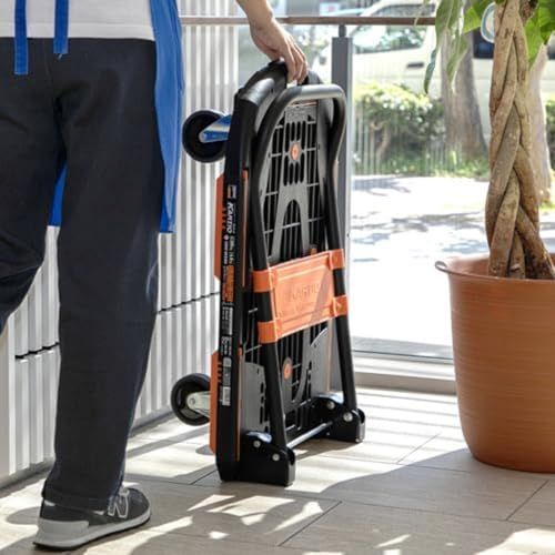 ☆新品☆トラスコ中山(TRUSCO) 新型カルティオ 樹脂製運搬車 樹脂 台車 折り畳み黒 780×490mm 自重6.8kg 軽量 MPK-780-BK e98527b5