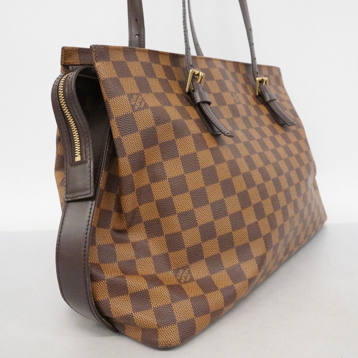 【6ec2140】ルイヴィトン トートバッグ ダミエ チェルシー N51119 エベヌ【中古】レディース