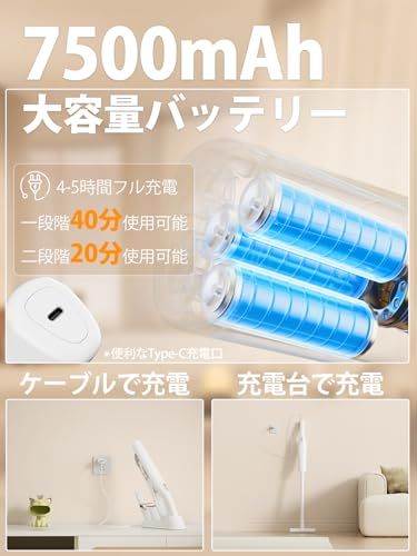 ☆新品☆【2026新登場】掃除機 コードレス 25000pa超強力吸引 ハンディスティックク 超軽量 リーナー vacuum cleaner cordless そうじき 電気掃除機 2wayタイプ LEDライト付き 自走式 多重濾過 HEPA b9841e6d