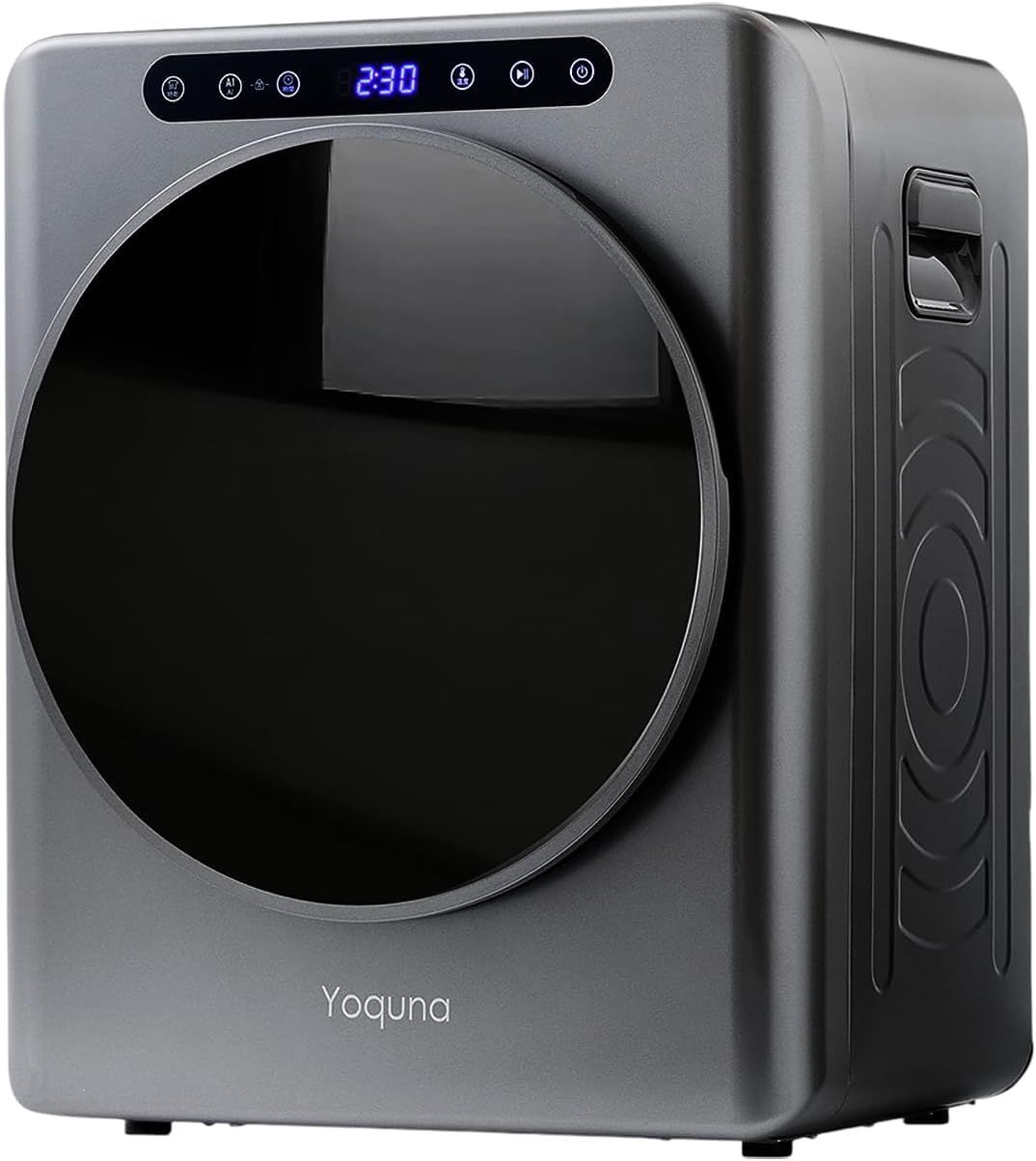 ☆新品☆Yoquna (ヨクナ) ムーンドライ 衣類乾燥機 容量3kg ホワイト UV照射衣類ケア 高温60℃ 乾燥検知自動停止 GDZ40-518E (グレー 上部) c7fda627