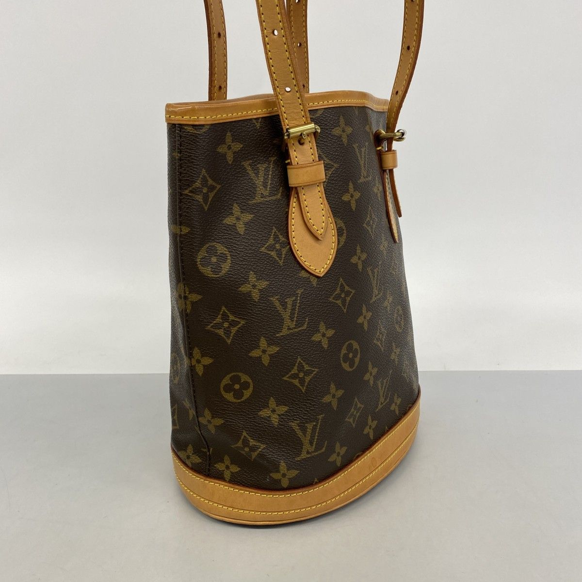 【6ec2164】ルイヴィトン トートバッグ モノグラム バケットPM M42238 ブラウン【中古】レディース 【6ec2164】ルイヴィトン トートバッグ モノグラム バケットPM M42238 ブラウン【中古】レディース