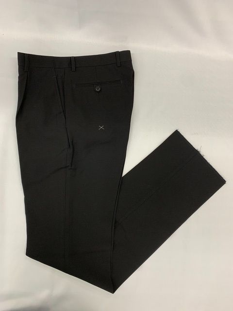 新品 定価2.2万 高級ブランド 英国ブランド 百貨店 特価セール パンツ ズボン トラウザーズ S M L ウエスト 78cm 80cm 82cm 毛 ウール 100% ブラック 黒 メンズ 春 夏 秋 カジュアル ビジネス ワンタック 309 7,800円