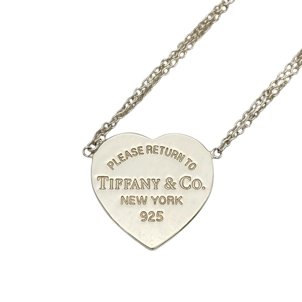 ティファニー Tiffany&Co. リターントゥ ハート ダブルチェーン ネックレス SV925 4.0g シルバー【中古】