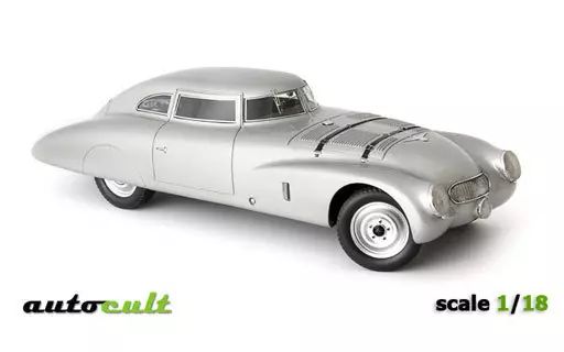 【中古】ミニカー 1/18 Adler Trumpf Race Sedan 1939 ショーケース付(シルバー) [80002]