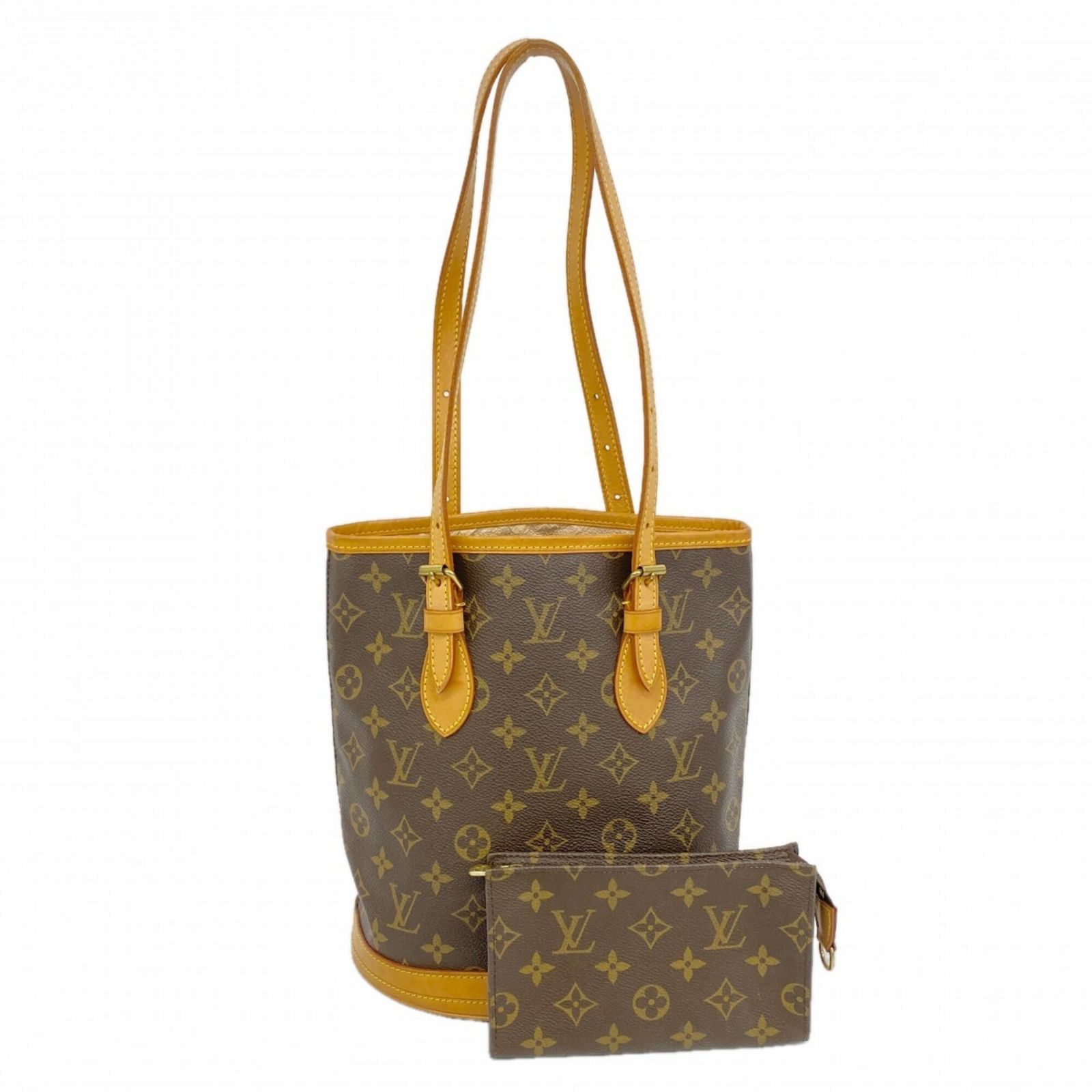 ルイ・ヴィトン(Louis Vuitton) ルイ・ヴィトン トートバッグ モノグラム バケットPM M42238 ブラウンレディース