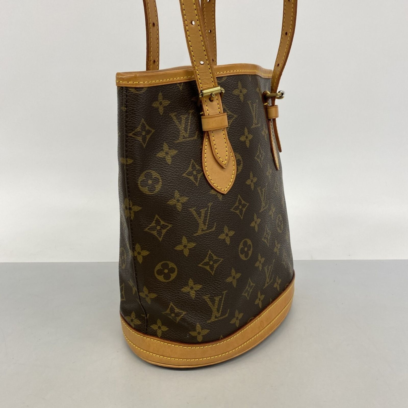 ルイ・ヴィトン(Louis Vuitton) ルイ・ヴィトン トートバッグ モノグラム バケットPM M42238 ブラウンレディース