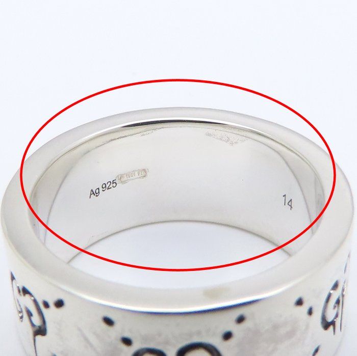 GUCCI グッチ アイコン ゴースト リング 指輪 GG #14 13号 シルバー925 レディース/295400【中古】【BJ】 GUCCI グッチ アイコン ゴースト リング 指輪 GG #14 13号 シルバー925 レディース/295400【中古】【BJ】