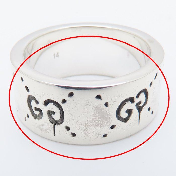 GUCCI グッチ アイコン ゴースト リング 指輪 GG #14 13号 シルバー925 レディース/295400【中古】【BJ】 GUCCI グッチ アイコン ゴースト リング 指輪 GG #14 13号 シルバー925 レディース/295400【中古】【BJ】