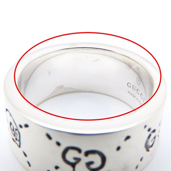 GUCCI グッチ アイコン ゴースト リング 指輪 GG #14 13号 シルバー925 レディース/295400【中古】【BJ】 GUCCI グッチ アイコン ゴースト リング 指輪 GG #14 13号 シルバー925 レディース/295400【中古】【BJ】