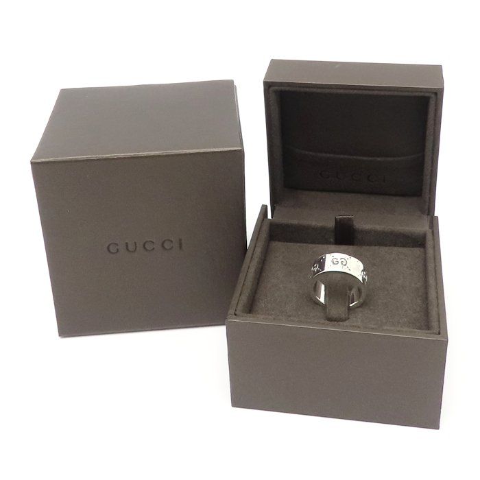 GUCCI グッチ アイコン ゴースト リング 指輪 GG #14 13号 シルバー925 レディース/295400【中古】【BJ】 GUCCI グッチ アイコン ゴースト リング 指輪 GG #14 13号 シルバー925 レディース/295400【中古】【BJ】