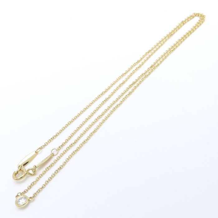 TIFFANY&Co. ティファニー バイザヤード ネックレス 1Pダイヤモンド エルサペレッティ K18YG イエローゴールド レディース/295439【中古】【BJ】 TIFFANY&Co. ティファニー バイザヤード ネックレス 1Pダイヤモンド エルサペレッティ K18YG イエローゴールド レディース/295439【中古】【BJ】
