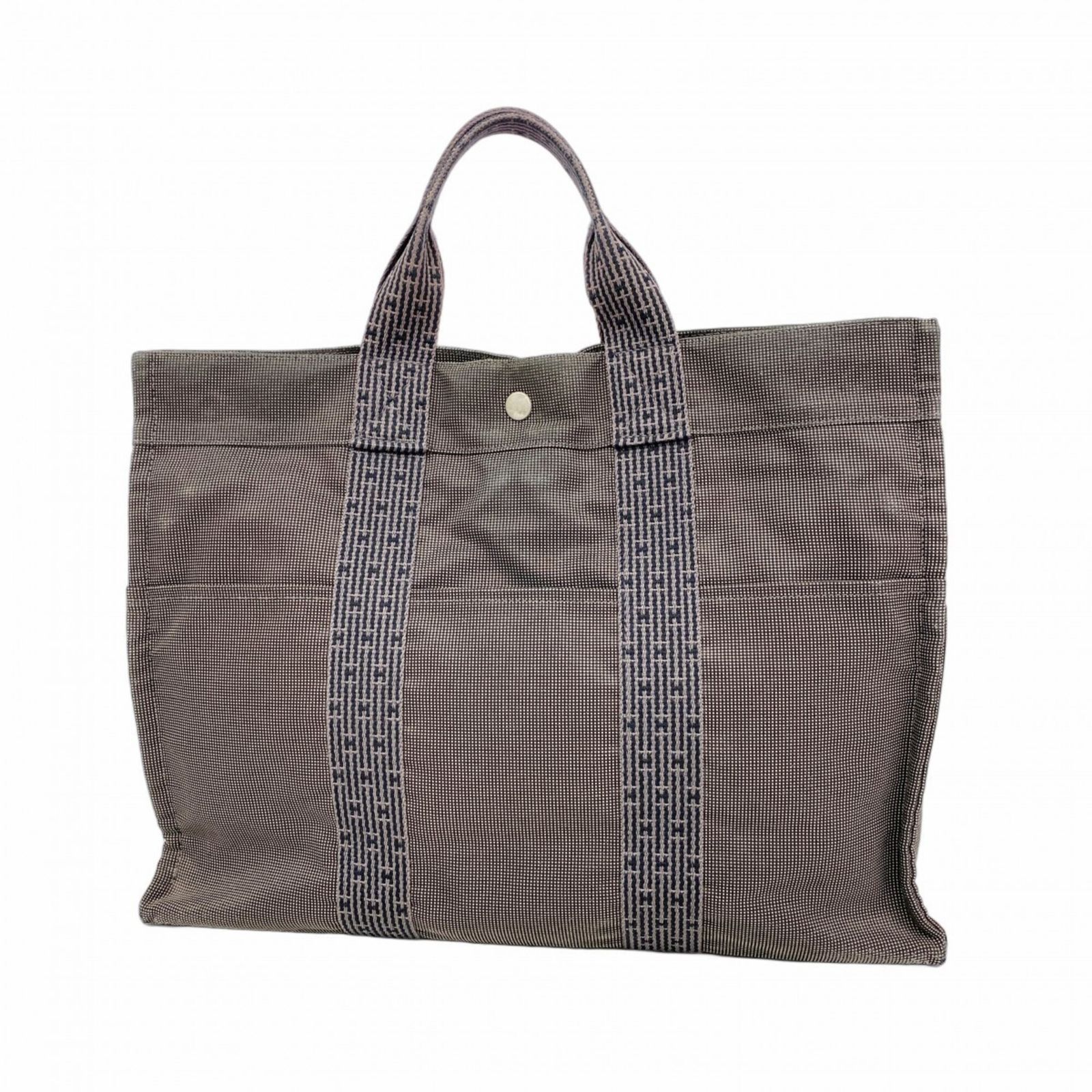 エルメス(Hermes) エルメス トートバッグ エールラインMM キャンバス グレー メンズ レディース