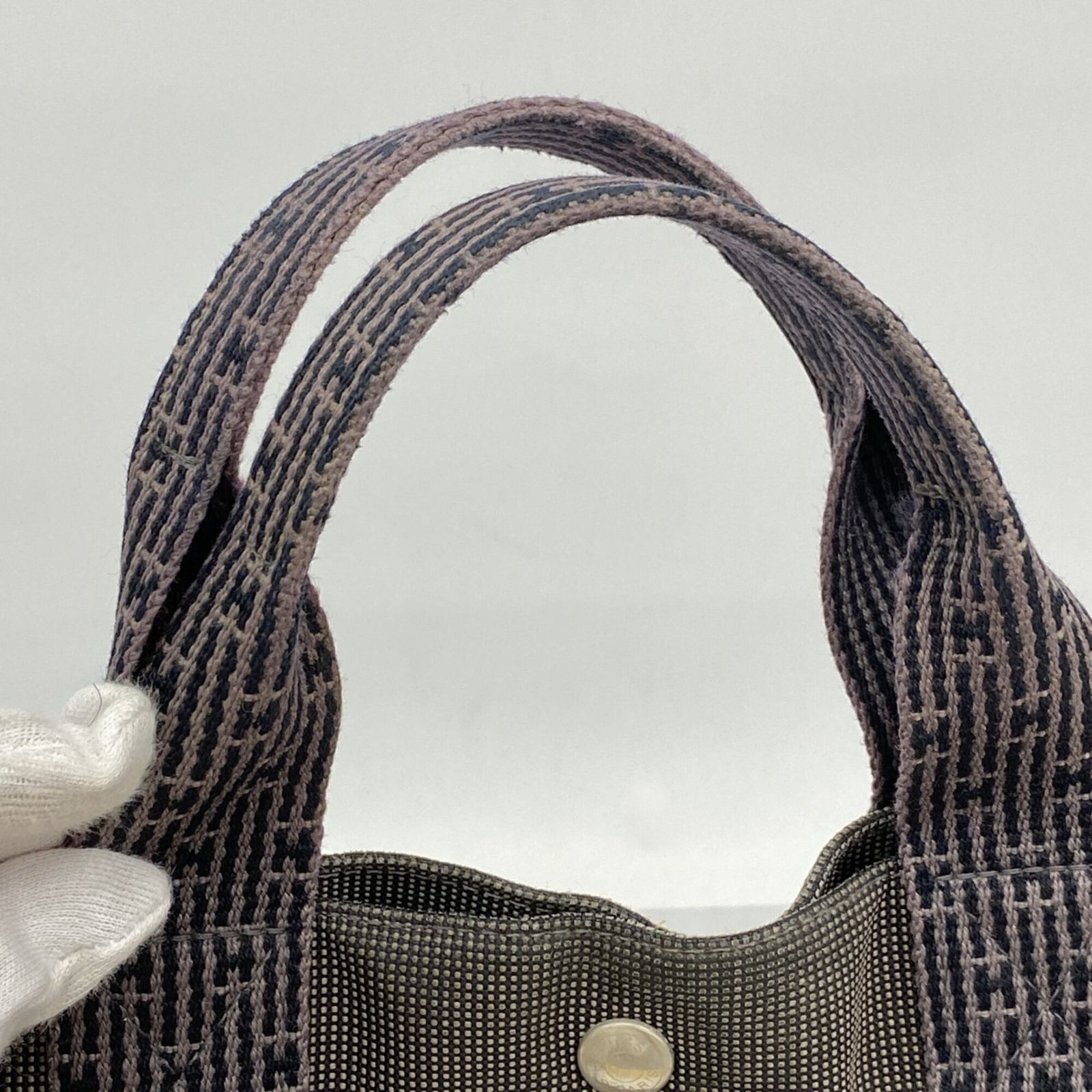 エルメス(Hermes) エルメス トートバッグ エールラインMM キャンバス グレー メンズ レディース