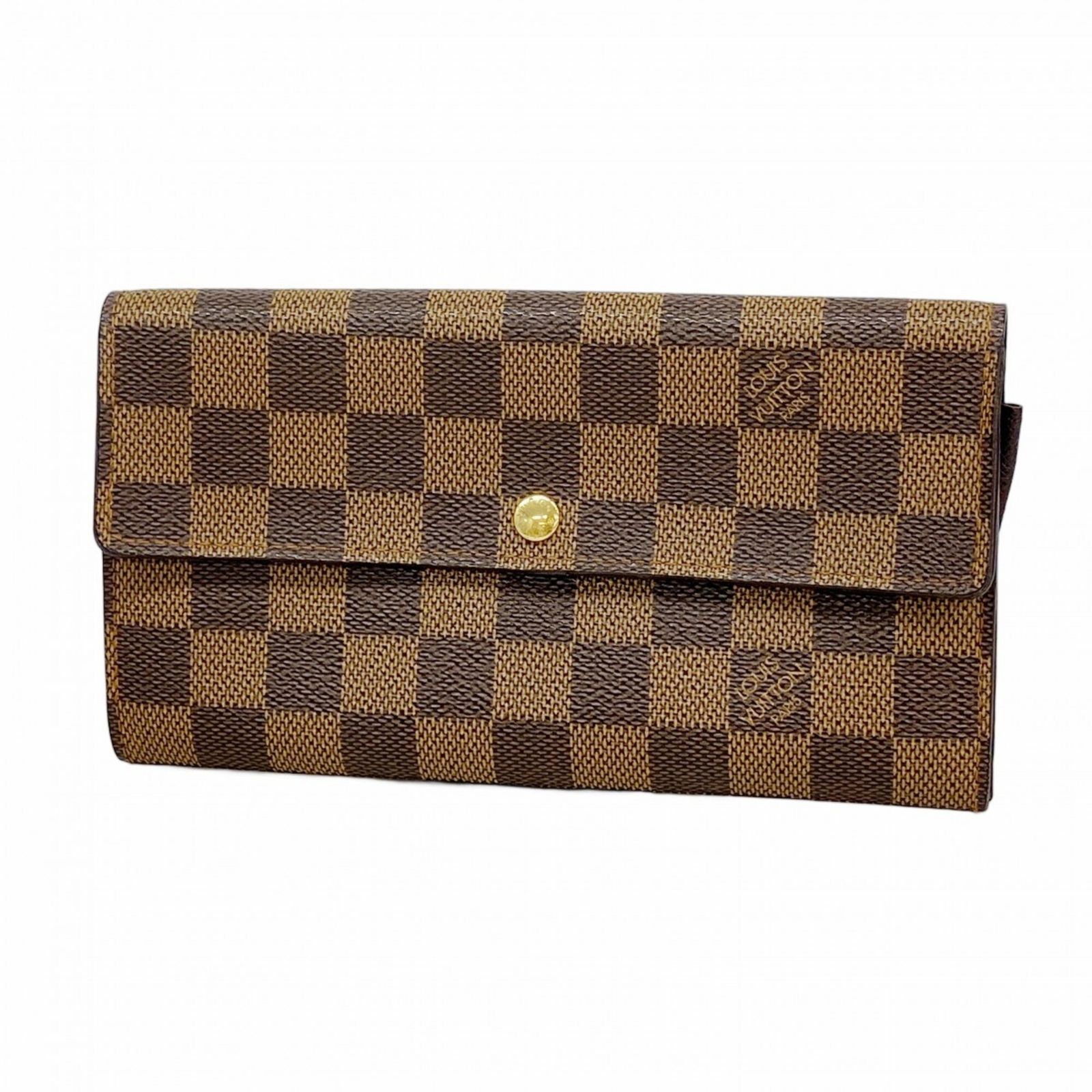 ルイ・ヴィトン(Louis Vuitton) ルイ・ヴィトン 長財布 ダミエ ポシェットポルトモネクレディ N61725 エベヌレディース