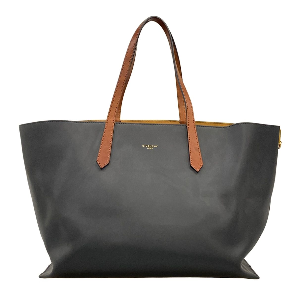 GIVENCHY(ジバンシー) トートバッグ GV ショッパートート 黒×ブラウン レザー