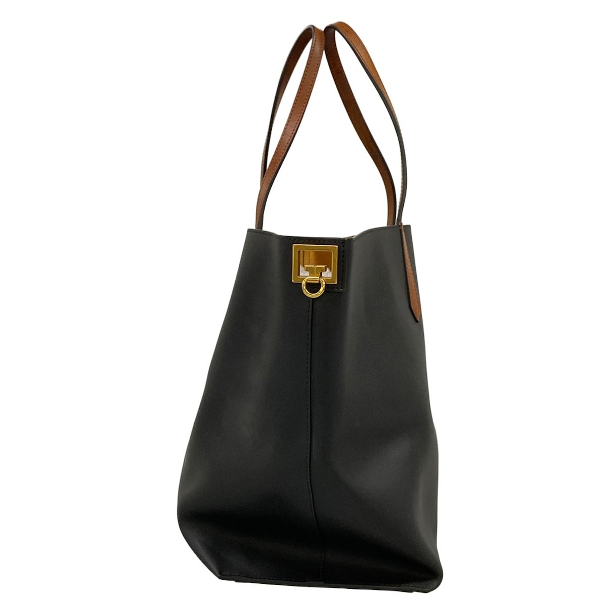GIVENCHY(ジバンシー) トートバッグ GV ショッパートート 黒×ブラウン レザー