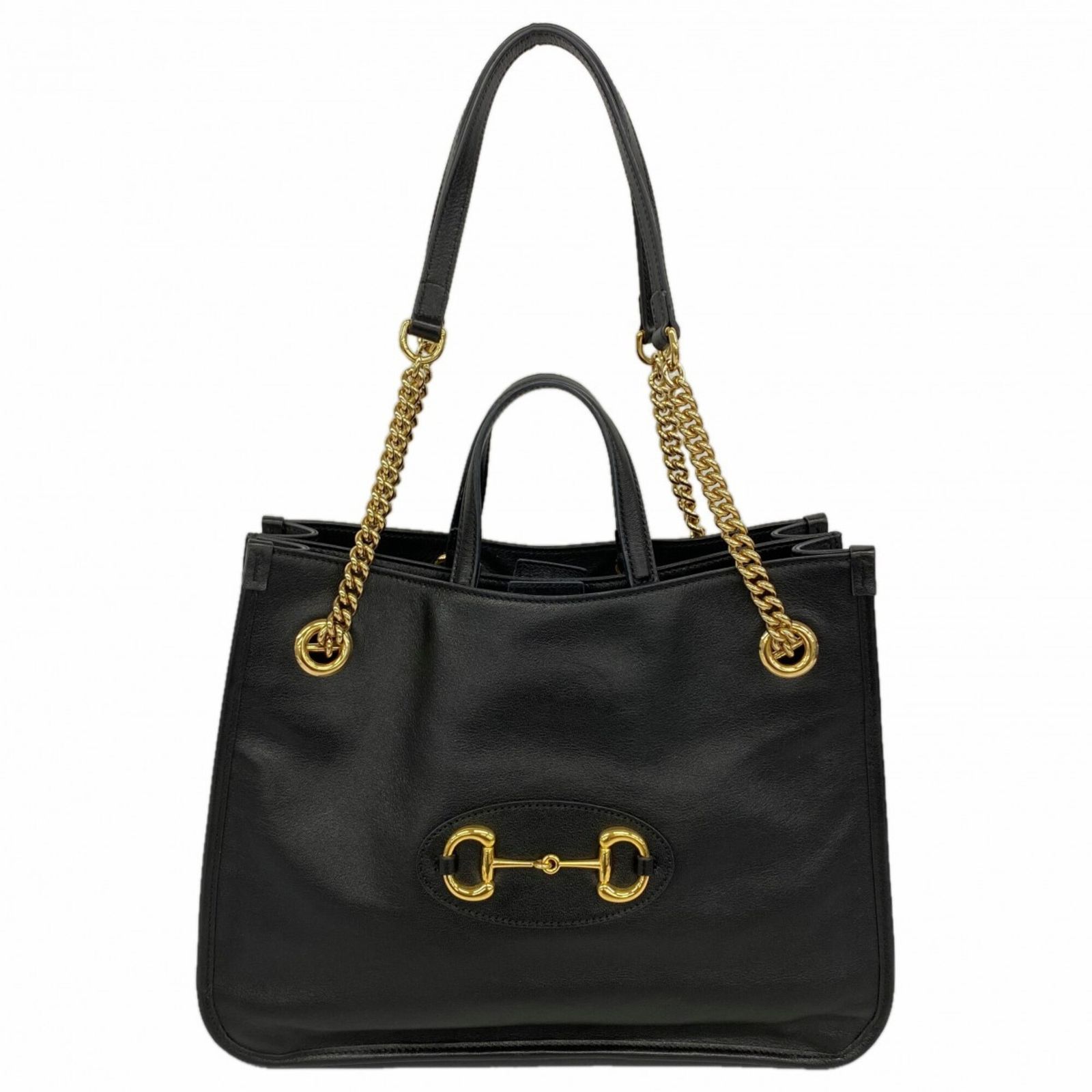 グッチ(Gucci) グッチ トートバッグ ホースビット 621144 レザー ブラック 2wayバッグレディース