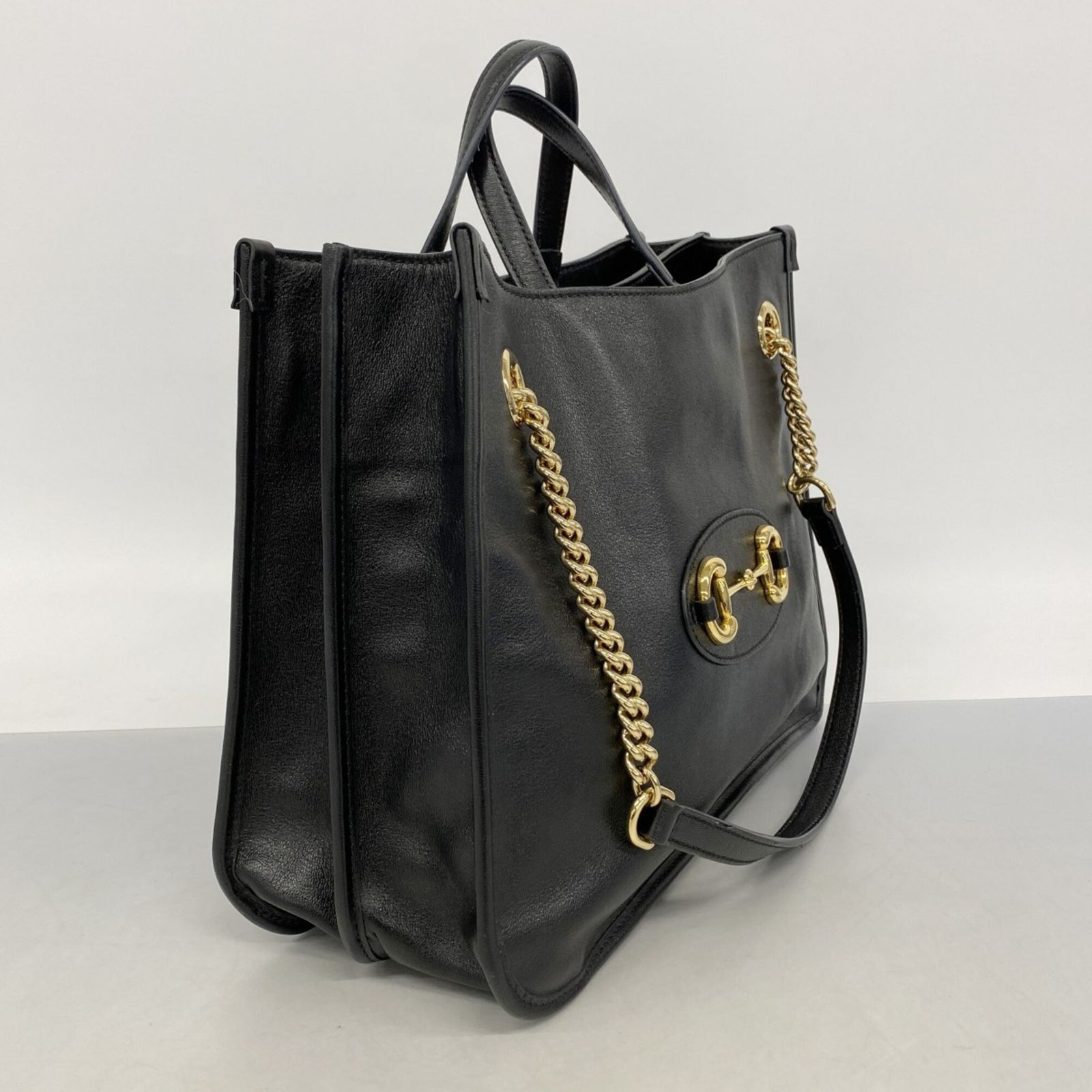 グッチ(Gucci) グッチ トートバッグ ホースビット 621144 レザー ブラック 2wayバッグレディース