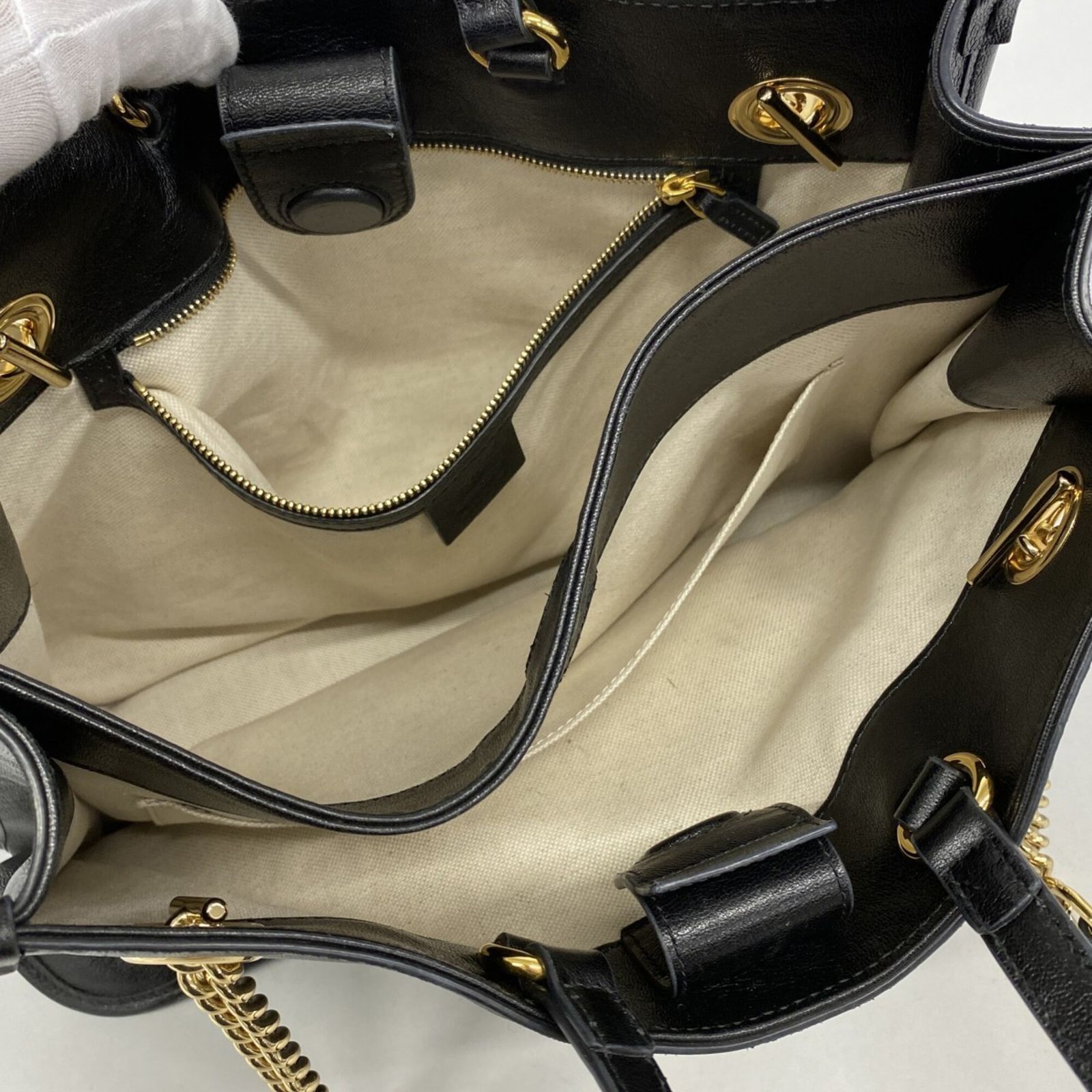 グッチ(Gucci) グッチ トートバッグ ホースビット 621144 レザー ブラック 2wayバッグレディース