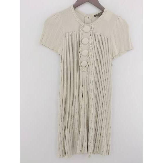 ◇ TORRAZZO DONNA コットン ニット フレンチスリーブ ミニ ニット ワンピース ベージュ系 レディース 【中古】 【1002796737510】 ◇ TORRAZZO DONNA コットン ニット フレンチスリーブ ミニ ニット ワンピース ベージュ系 レディース 【中古】 【1002796737510】