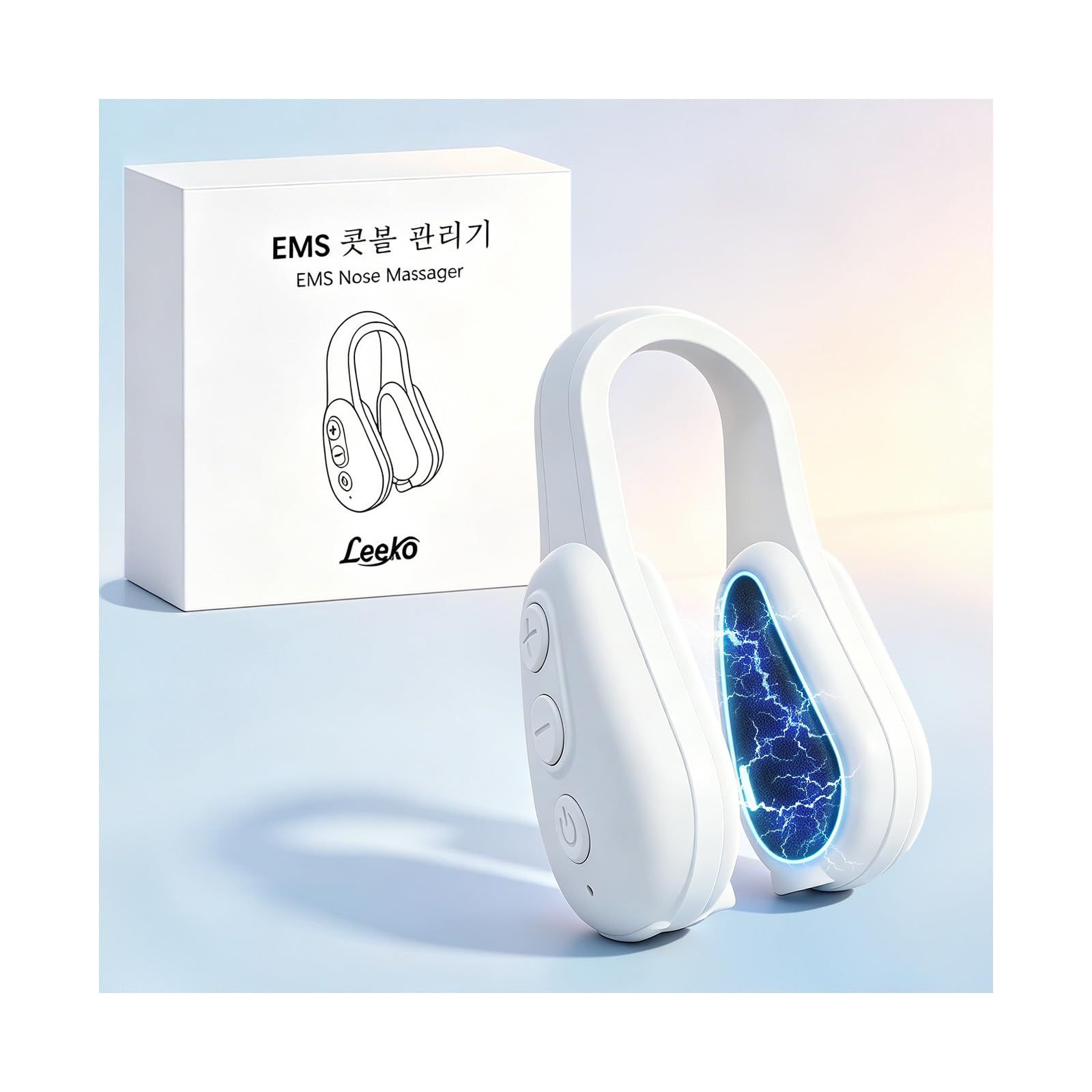 Leeko EMS 鼻用美容家電 鼻周り用クリップ 電動 1分間自動オフ 6モード 10段階強さ調節 コードレス 20g 軽量 男女兼用 日本語説明書付きpms 4d46edbe