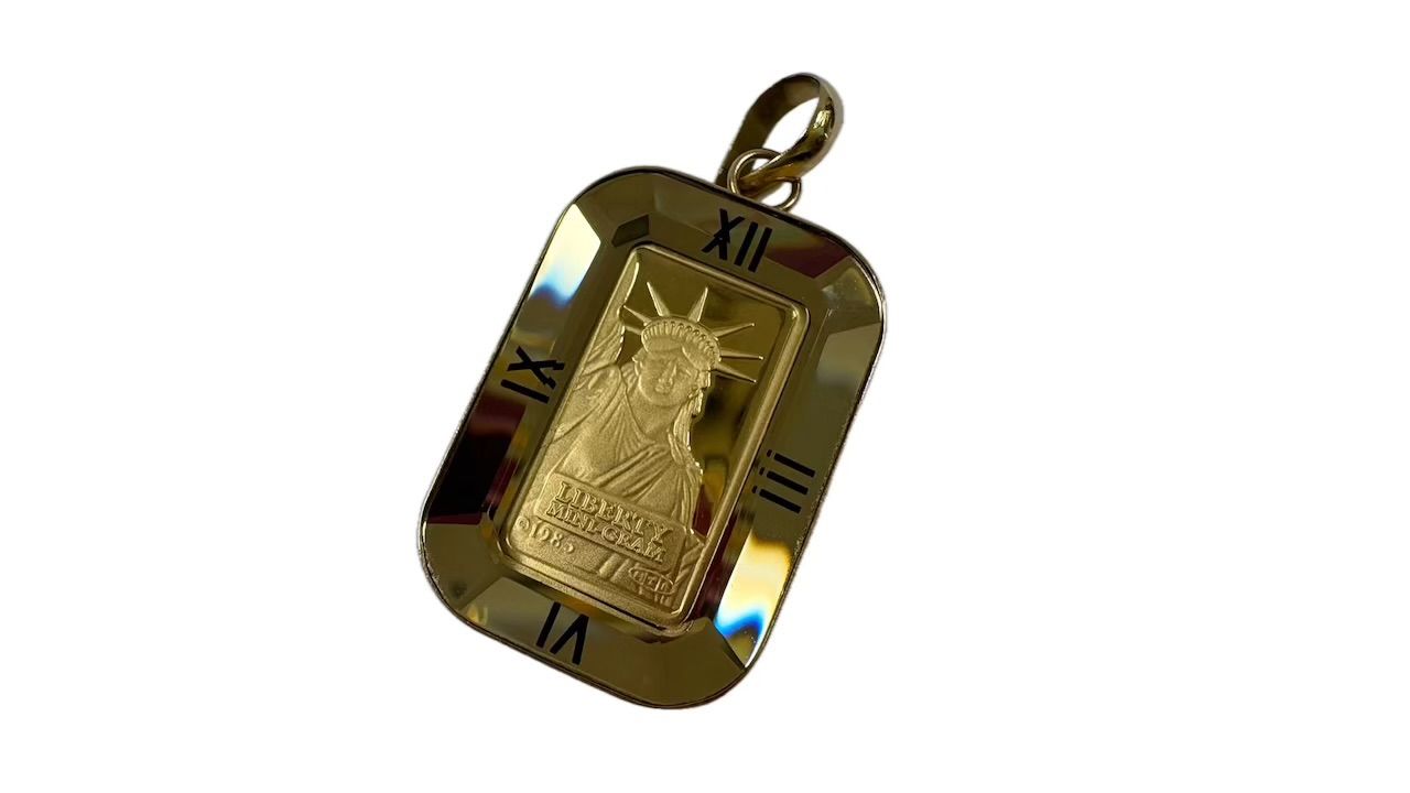 ノンブランドジュエリー インゴットペンダントトップ K24 K18 イエローゴールド 【中古】 【ペンダント】 【送料無料】