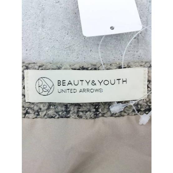 ◇ BEAUTY&YOUTH UNITED ARROWS ボア 長袖 ミニ ワンピース ベージュ ブラック * 【1002796927270】