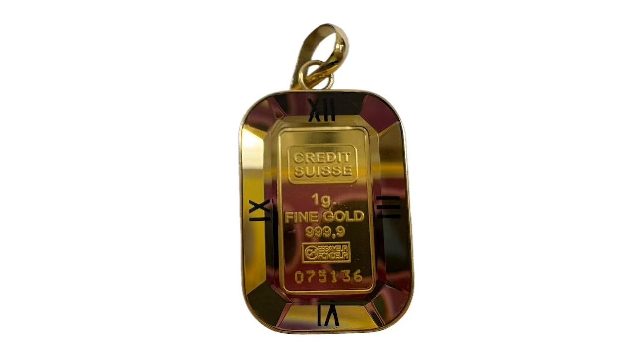 ノンブランドジュエリー インゴットペンダントトップ K24 K18 イエローゴールド 【中古】 【ペンダント】 【送料無料】