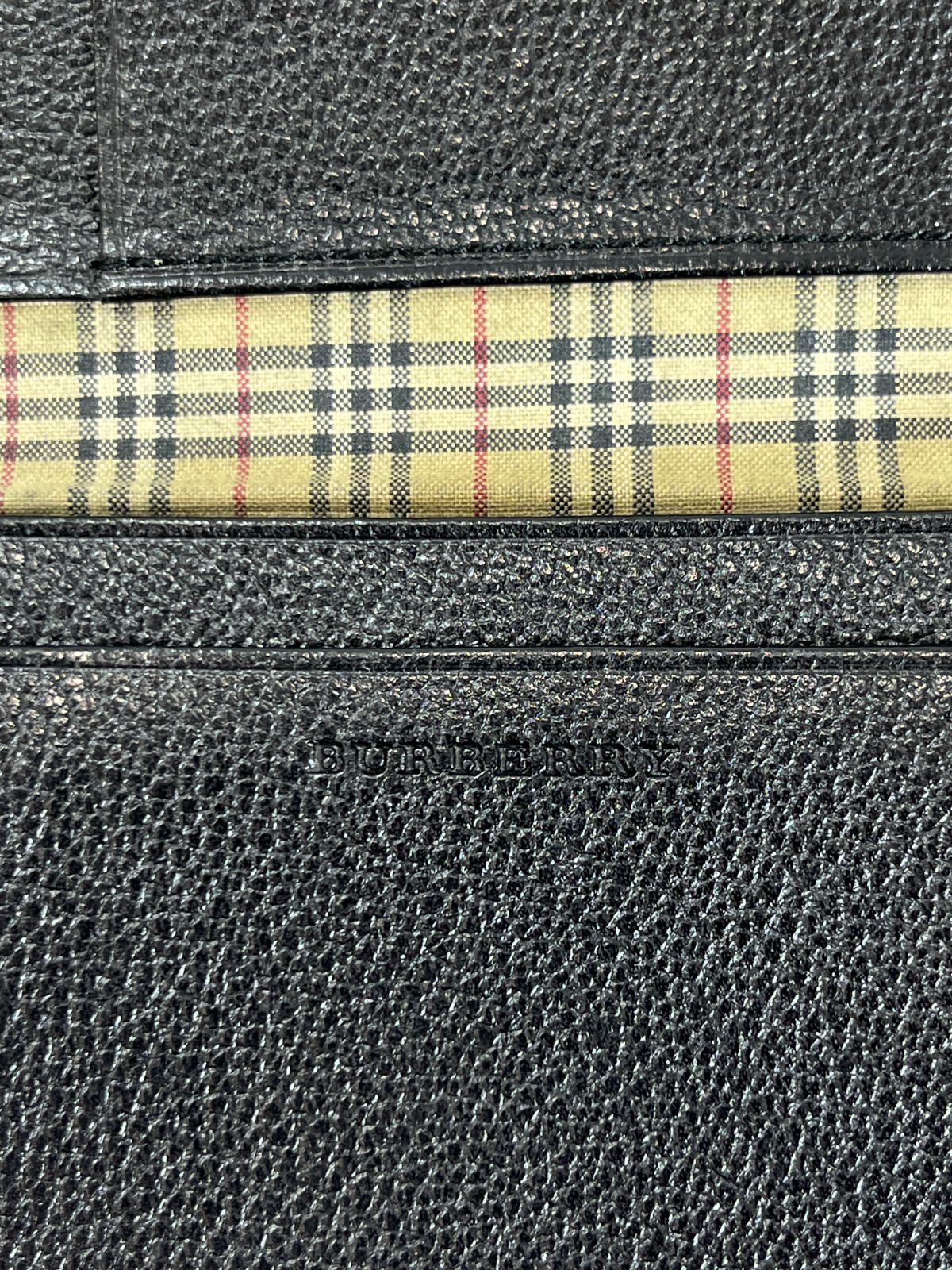 BURBERRY バーバリー 二つ折り 名刺入れ カードケース レザー ブラック