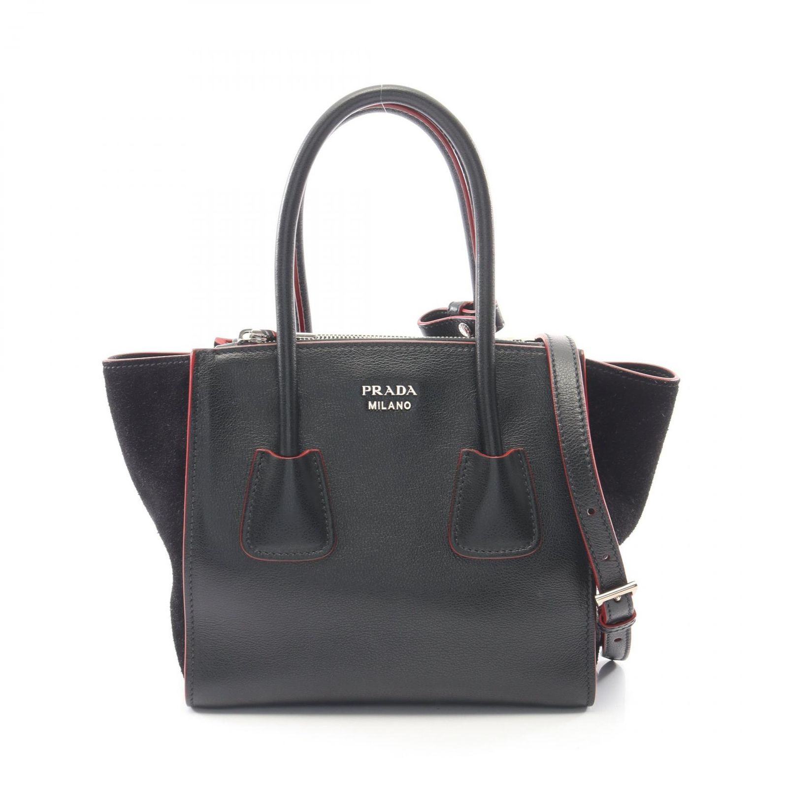 PRADA プラダ GLACE CALF + SCAM 2WAY ハンドバッグ 79,090円