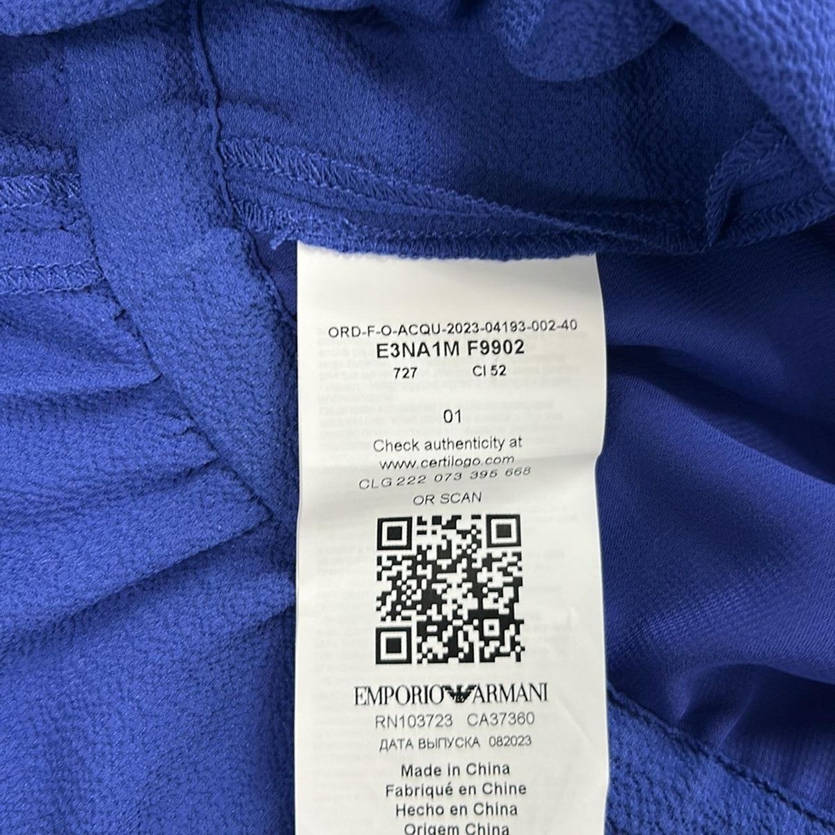 EMPORIOARMANI(エンポリオアルマーニ) ワンピース サイズEU 40 レディース - ブルー 半袖/ロング