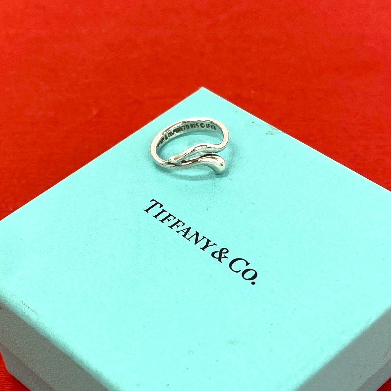 ✨良品✨ ティファニー ティアドロップ フリーフォーム リング 5号 SV925 極 美品 TIFFANY&Co. ティファニー フリーフォーム ティアドロップ