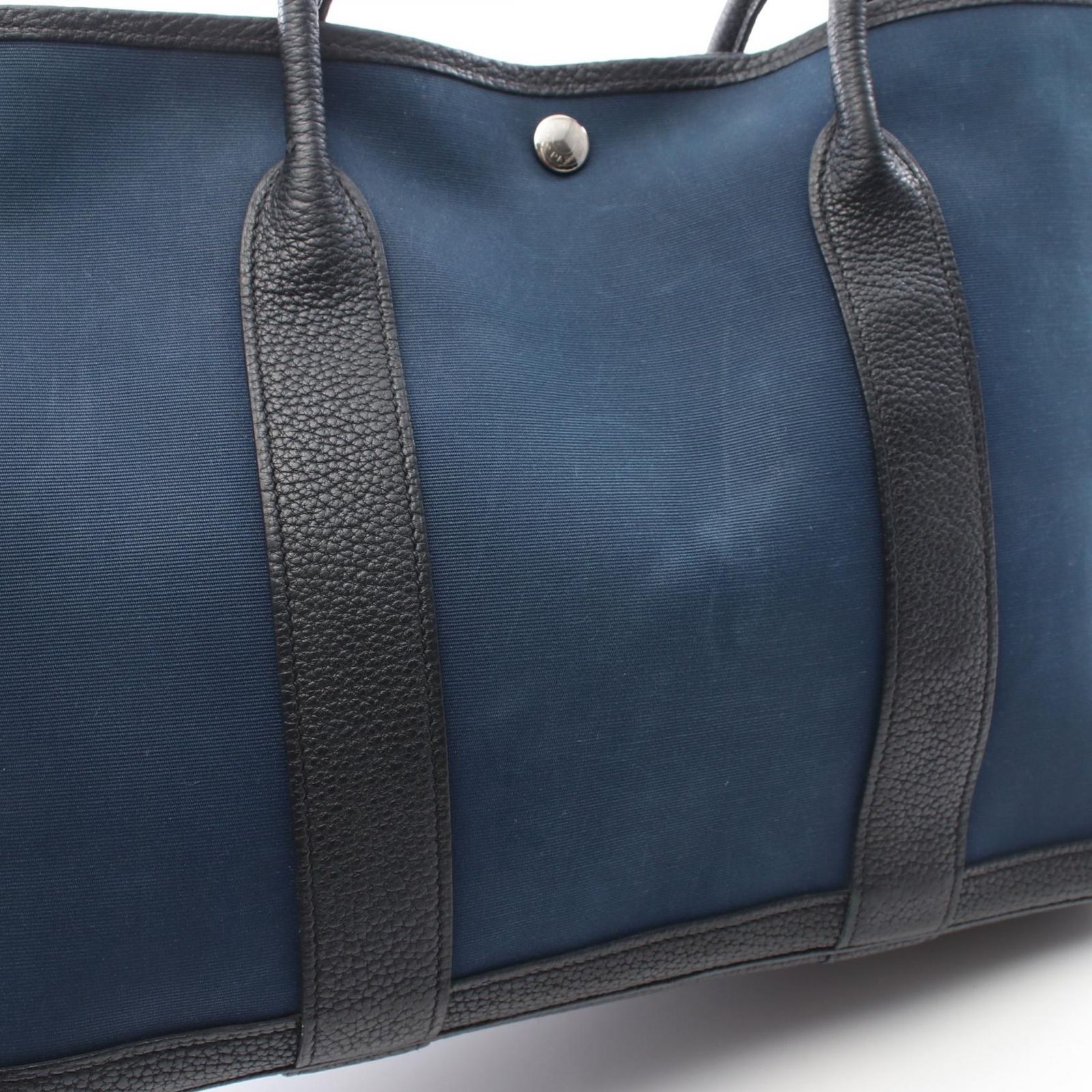 HERMES エルメス ガーデンパーティPM ブルーニュイ ブラック トートバッグ