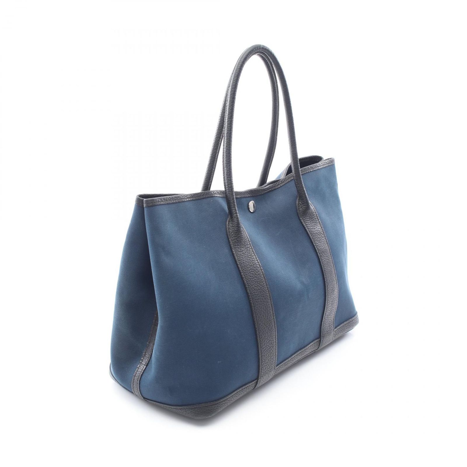 HERMES エルメス ガーデンパーティPM ブルーニュイ ブラック トートバッグ