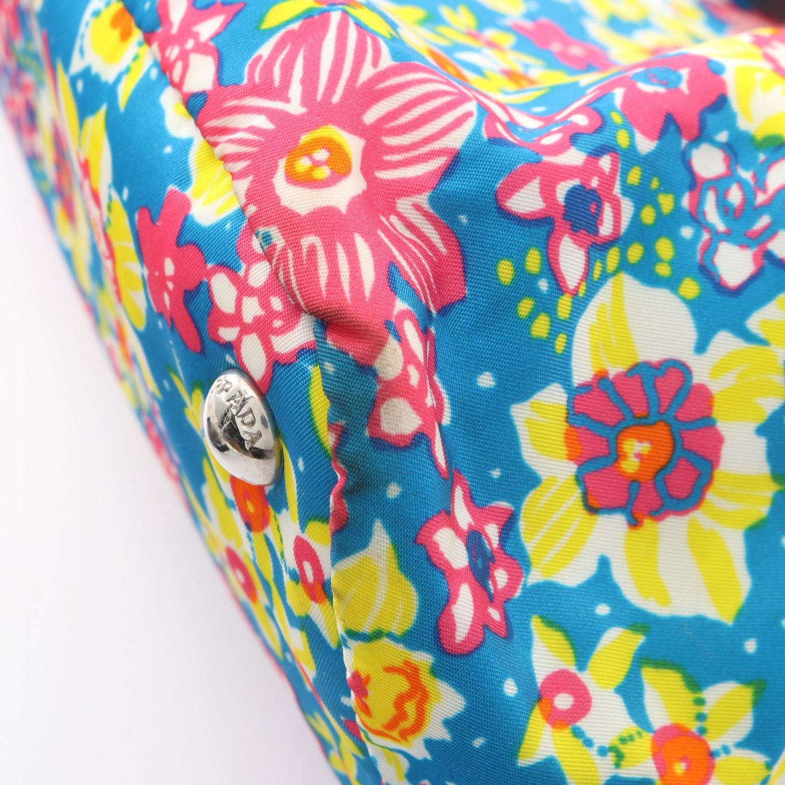 PRADA プラダ TESSUTO STAMPAT 花柄 2WAY トートバッグ PRADA プラダ TESSUTO STAMPAT 花柄 2WAY トートバッグ