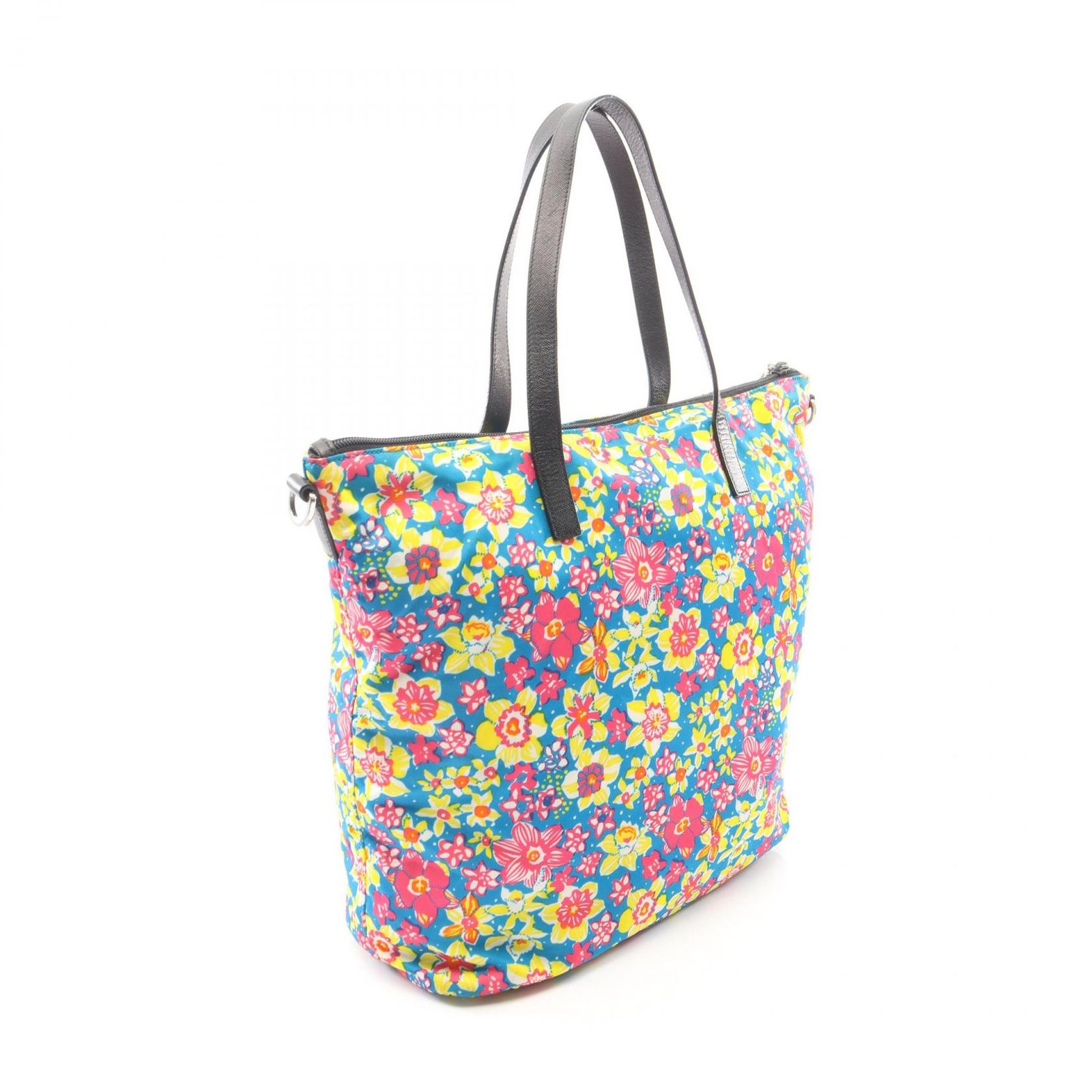 PRADA プラダ TESSUTO STAMPAT 花柄 2WAY トートバッグ PRADA プラダ TESSUTO STAMPAT 花柄 2WAY トートバッグ