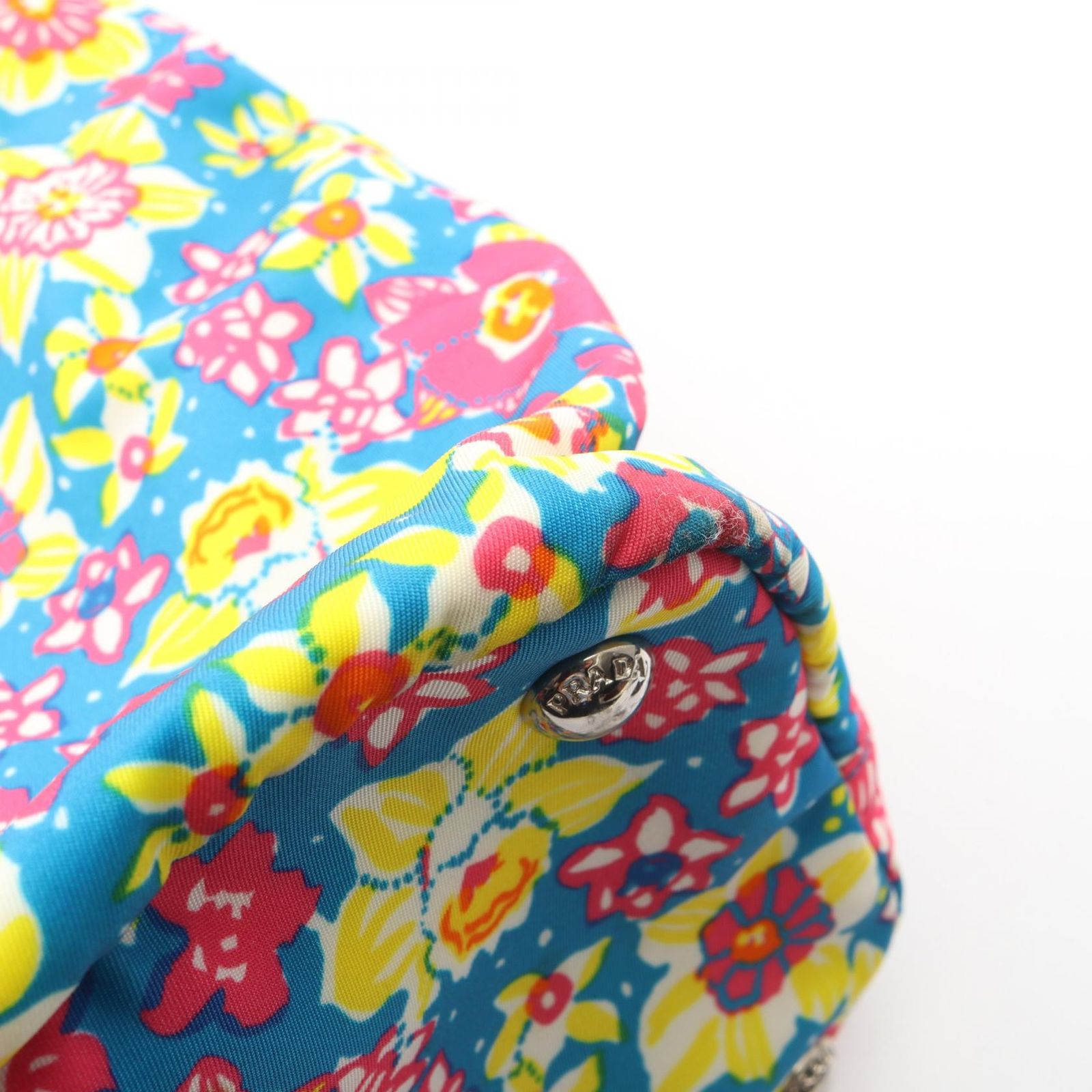 PRADA プラダ TESSUTO STAMPAT 花柄 2WAY トートバッグ PRADA プラダ TESSUTO STAMPAT 花柄 2WAY トートバッグ